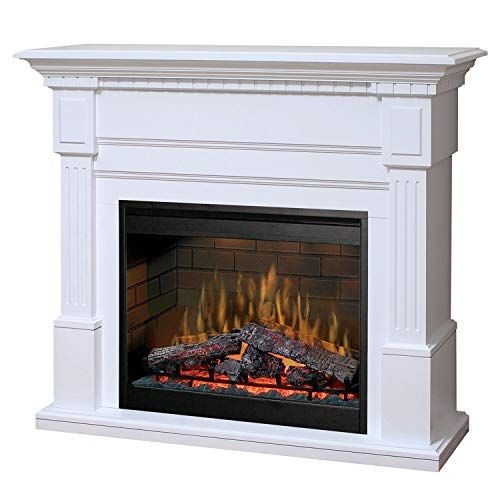  54.8 Dimplex Essex White Purifire Electric Fireplace - GDS30L3-1086W, Mantel