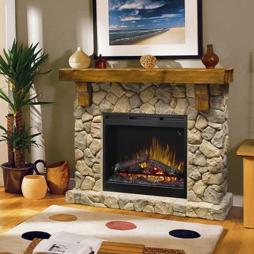  DIMPLEX SMP-904-ST Fieldstone Pine and Stone-look Electric Fireplace Mantel GDS26L5-904ST