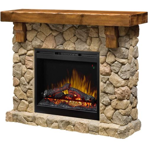  DIMPLEX SMP-904-ST Fieldstone Pine and Stone-look Electric Fireplace Mantel GDS26L5-904ST