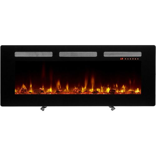  Dimplex Sierra 48 Linear Electric Fireplace (Model: SIL48), 120V, 1400W, 11.7 Amps, Black