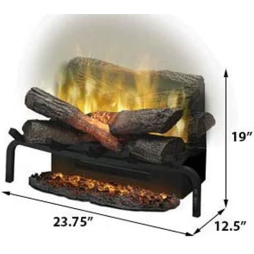  DIMPLEX Revillusion 20 Electric Fireplace Plug in Log Set twith Ashmat Black, DLG920