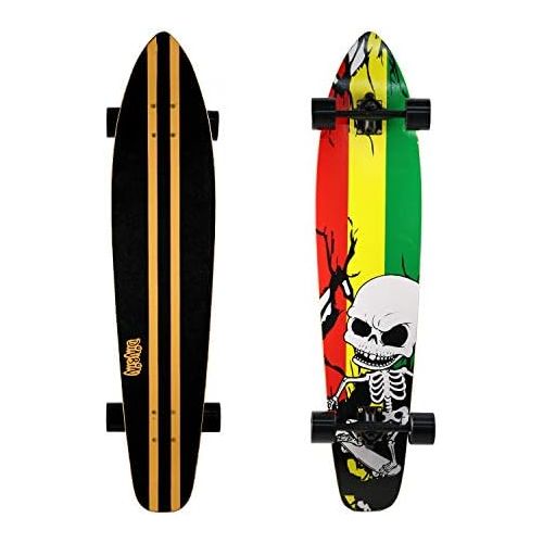  DINBIN 42 Inch Drop Through 8 Ply Maple Complete Longboards Skateboard,Cruising,Freeride Slide,Freestyle and Downhill Freestyle Cruiser for Teens or Adults