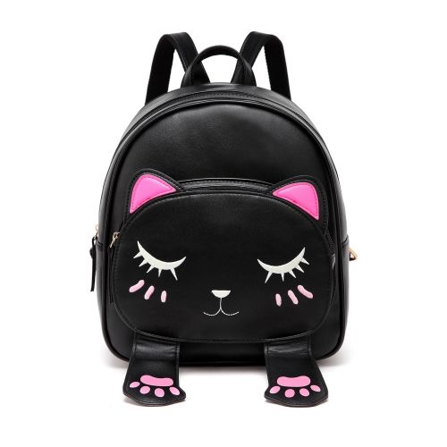  DIOMO Girls Backpacks Purse, Cute Cat Small Preschool Bags, Fashion Animal Travel Daypack for Kids