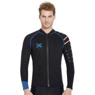 DIVE & SAIL Mens 3mm Neoprene Wetsuit Jacket Sun Protection Diving Suit Tops