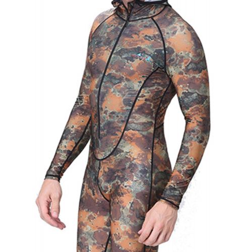  DIVE & SAIL Men Camo Wetsuit UV Protection Rash Guard Dry Fast Diving Suit for Snorkeling