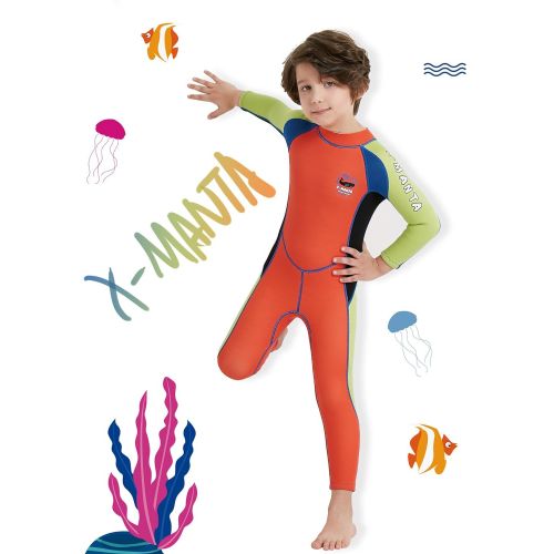  DIVE & SAIL Kids Wetsuit 2.5mm Neoprene Keep Warm for Diving Swimming Canoeing UV Protection