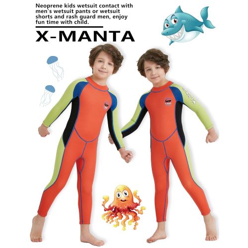  DIVE & SAIL Kids Wetsuit 2.5mm Neoprene Keep Warm for Diving Swimming Canoeing UV Protection