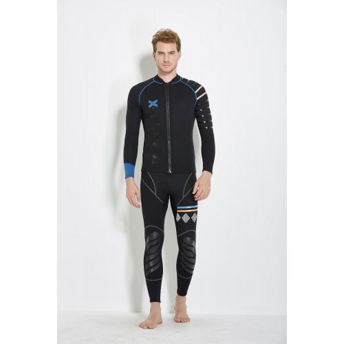  DIVE & SAIL Mens 3mm Neoprene Wetsuit Jacket Sun Protection Diving Suit Tops