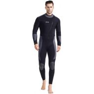 Wetsuit 5mm Neoprene Full Wetsuit Front Zipper for Men Diving Snorkeling Scuba Surfing