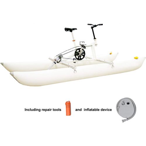 DIVTEK Water Bikes, Inflatable Kayak Bikeboat for Lake, Water Sports Touring Kayaks Sea Pedal Bicycle Boat for Sport Fun Fishing