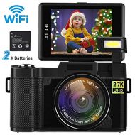 Digital Camera Camcorder WiFi Full HD 1080P Video Camera DIWUER 24.0MP 3.0 Inch LCD Mini Camcorders with Flash Light (Dual Batteries)