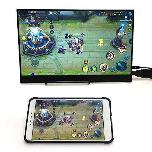  DIY 15.6 Inch 4.4mm Thin IPS Portable Monitor for PS4 Xbox HDMI USB 1920 1080p LCD Screen with Leather Stand for PC Laptop