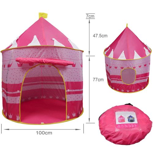  DIY Creations Play Tent 2-in-1 Tunnel Boy Girl Princess Indoor Outdoor Cubby Pop Up House Party