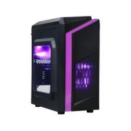 DIYPC DIY-F2-P BlackPurple SPCC MicroATX Mini Tower Computer Case