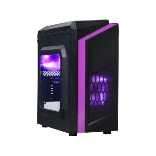  DIYPC DIY-F2-P BlackPurple SPCC MicroATX Mini Tower Computer Case