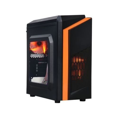  DIYPC DIY-F2-O BlackOrange USB 3.0 Micro-ATX Mini Tower Gaming Computer Case w