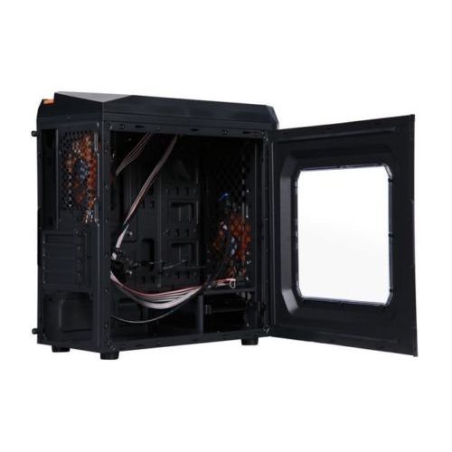  DIYPC DIY-F2-O BlackOrange USB 3.0 Micro-ATX Mini Tower Gaming Computer Case w