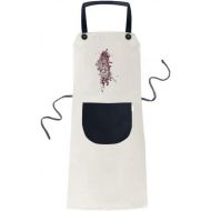 DIYthinker Japan Ninja Sakura Art Apron Adjustable Bib Cotton Linen BBQ Kitchen Pocket Pinafore
