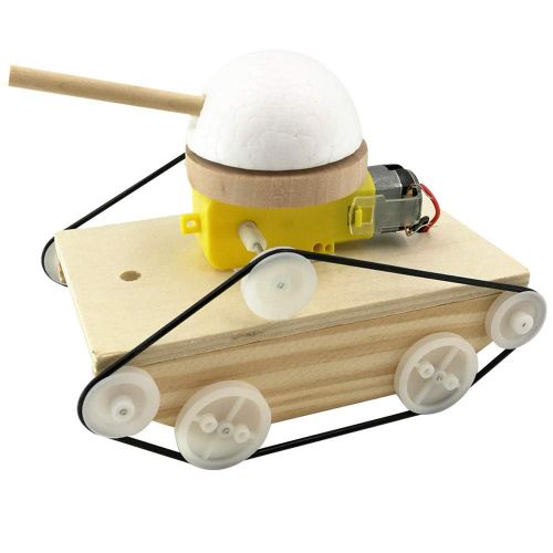  DIYurfeeling DIY Assembled Tank Models Kits Kids Creative Gear Drive Toy Car Physical Science Experiment Toys Educational Model Accessories