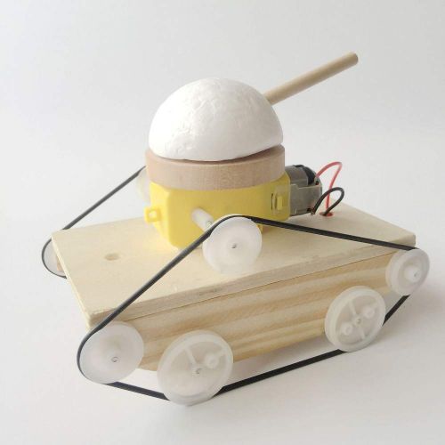  DIYurfeeling DIY Assembled Tank Models Kits Kids Creative Gear Drive Toy Car Physical Science Experiment Toys Educational Model Accessories