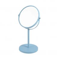 DJ&YH mirror DJ&YH Makeup Mirror,Desktop Round Double-Sided Vanity Mirror-Single-Sided Magnification(4 Colors) (Color : Blue)