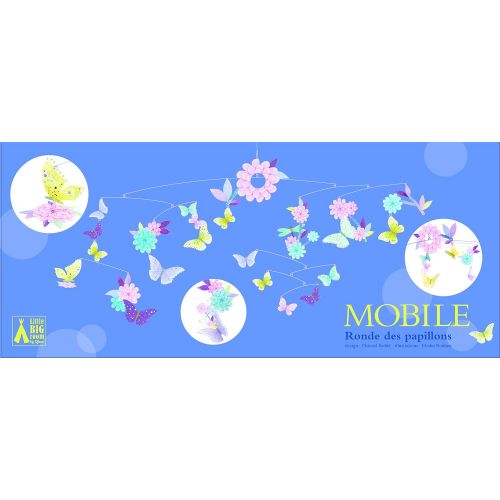  DJECO Butterfly Twirl Paper Mobile Room Decoration