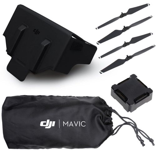 디제이아이 DJI Mavic Pro Starter Accessory Kit - Includes 2x Pairs DJI Quick Release Folding Propellers for Mavic Drone + DJI Aircraft Sleeve + DJI Monitor Hood for Remote Controller + DJI Ba