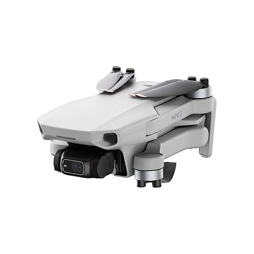 디제이아이 DJI Mini 2 - Ultralight and Foldable Drone Quadcopter, 3-Axis Gimbal with 4K Camera, 12MP Photo, 31 Mins Flight Time, OcuSync 2.0 10km HD Video Transmission, QuickShots, Gray