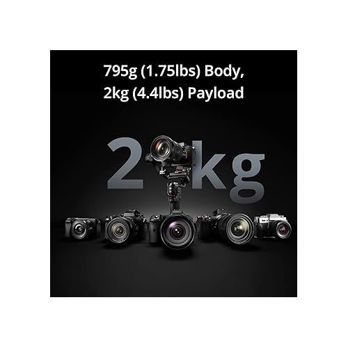 디제이아이 DJI RS 3 Mini, 3-Axis Mirrorless Gimbal Lightweight Stabilizer for Canon/Sony/Panasonic/Nikon/Fujifilm, 2 kg (4.4 lbs) Tested Payload, Bluetooth Shutter Control, Native Vertical Shooting