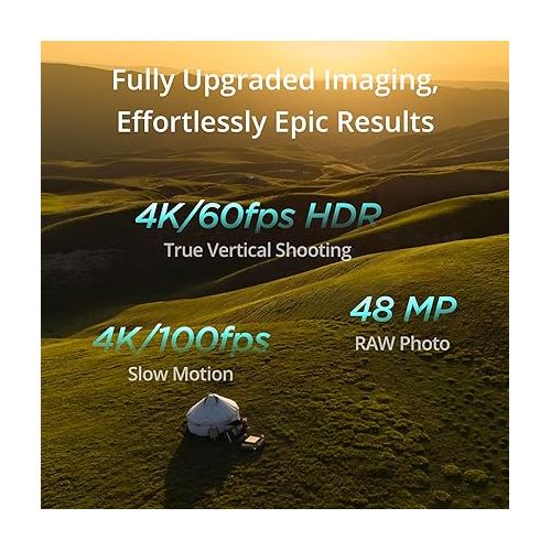 디제이아이 DJI Mini 4 Pro (DJI RC 2), Folding Mini-Drone with 4K HDR Video Camera for Adults, Under 0.549 lbs/249 g, 34 Mins Flight Time, 20 km Max Video Transmission Distance, Omnidirectional Vision Sensing