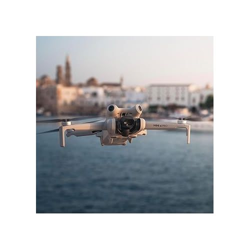 디제이아이 DJI Mini 4 Pro Folding Drone with RC 2 Remote (With Screen) Fly More Combo, 4K HDR Video Camera for Adults, Under 249g, Omnidirectional Sensing, 3 Batteries Bundle with 128 gb SD Card Strobe Lights and More