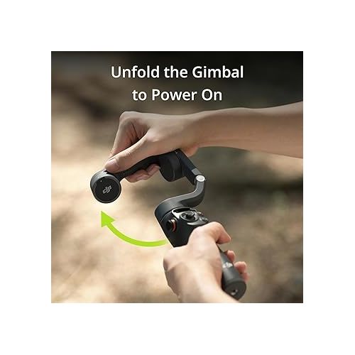 디제이아이 DJI Osmo Mobile 6 Gimbal Stabilizer for Smartphones, 3-Axis Phone Gimbal, Built-In Extension Rod, Object Tracking, Portable and Foldable, Vlogging Stabilizer, YouTube TikTok, Slate Gray