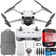 DJI Mini 3 Pro Camera Drone Quadcopter + RC-N1 Controller (No Screen), 4K/60fps Video, 48MP Photo, 34min Flight Time, Tri-Directional Obstacle Sensing, Bundle with Deco Gear Backpack + Accessories