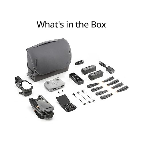 디제이아이 DJI Mavic 3 Fly More Combo, Drone with 4/3 CMOS Hasselblad Camera, 5.1K Video, Omnidirectional Obstacle Sensing, 46 Mins Flight, Advanced Auto Return, 2 Extra Batteries, FAA Remote ID Compliant, Gray