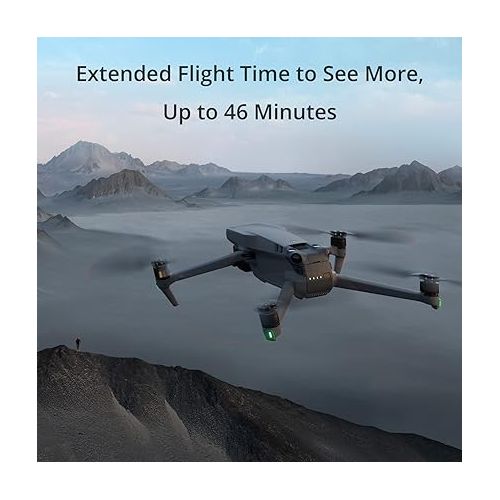 디제이아이 DJI Mavic 3 Fly More Combo, Drone with 4/3 CMOS Hasselblad Camera, 5.1K Video, Omnidirectional Obstacle Sensing, 46 Mins Flight, Advanced Auto Return, 2 Extra Batteries, FAA Remote ID Compliant, Gray