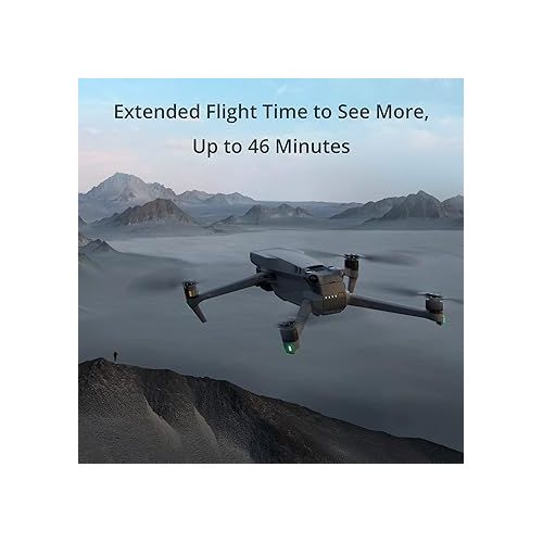 디제이아이 DJI Mavic 3, Drone with 4/3 CMOS Hasselblad Camera, 5.1K Video, Omnidirectional Obstacle Sensing, 46 Mins Flight, Advanced Auto Return, 15km Video Transmission, FAA Remote ID Compliant, Gray