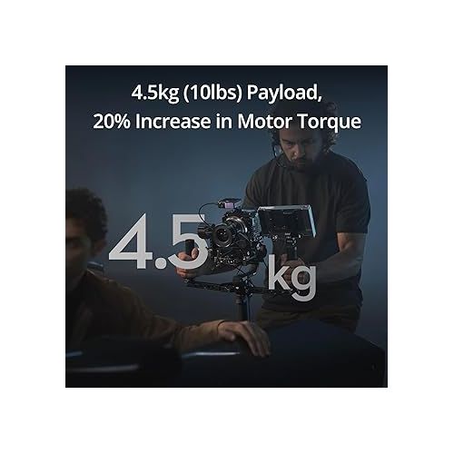 디제이아이 DJI RS 4 Pro Combo, 3-Axis Gimbal Stabilizer for DSLR & Cinema Cameras Canon/Sony/Panasonic/Nikon/Fujifilm, Native Vertical Shooting, 4.5kg/10lbs Payload, with Image Transmitter & Focus Pro Motor
