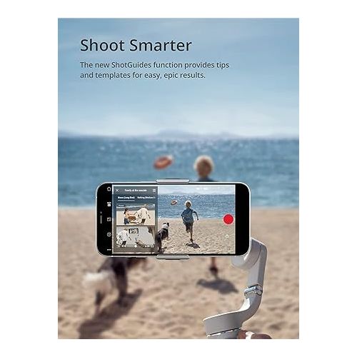 디제이아이 DJI OM 5 Smartphone Gimbal Stabilizer, 3-Axis Phone Gimbal, Built-In Extension Rod, Portable and Foldable, Android and iPhone Gimbal with ShotGuides, Vlogging Stabilizer, YouTube TikTok Video, Gray