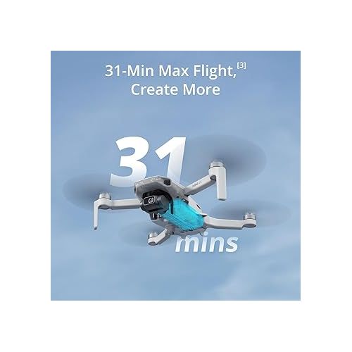 디제이아이 DJI Mini 4K, Drone with 4K UHD Camera for Adults, Under 249 g, 3-Axis Gimbal Stabilization, 10km Video Transmission, Auto Return, Wind Resistance, 1 Battery for 31-Min Max Flight Time, Intelligent Flight
