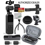 [아마존베스트]DJI 2019 Osmo Pocket Handheld 3 Axis Gimbal Stabilizer with Integrated Camera Essentials Travel Bundle
