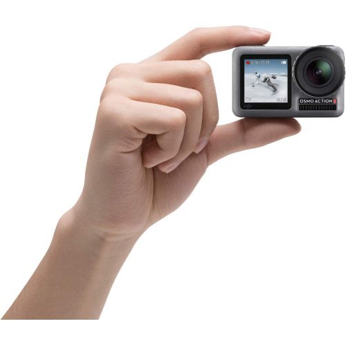 디제이아이 [아마존베스트]DJI Osmo Action 4K Camera w/ 64GB Micro SD Memory Card x2 - Mounting Kit - Cleaning Cloth and More