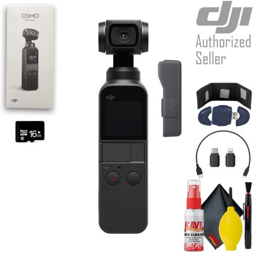 디제이아이 [아마존베스트]DJI Osmo Pocket Gimbal Camera - Memory Card Wallet & Reader - 16GB microSD Card - Microfiber Cloth - Cleaning Kit & More