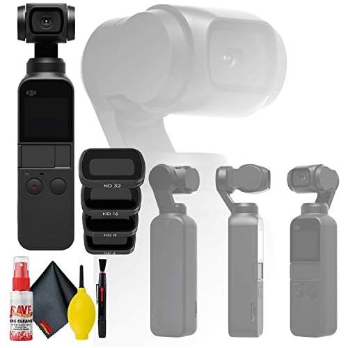 디제이아이 [아마존베스트]DJI Osmo Pocket 3 Axis Gimbal Camera - Osmo Pocket ND Filters Set - Cleaning Kit - Microfiber Cloth & More