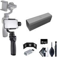 [아마존베스트]The DJI Osmo Mobile Gimbal Stabilizer + Card Reader + Memory Card Wallet + Osmo Intelligent Battery + 128Gb Micro SD