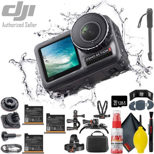 디제이아이 [아마존베스트]DJI Osmo Action 4K Camera - Monopod 70 - USB Card Reader - Additional Batteries (3 Total) - 128GB MicroSD & More