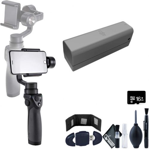 디제이아이 [아마존베스트]The DJI Osmo Mobile Gimbal Stabilizer + Card Reader + Memory Card Wallet + Osmo Intelligent Battery + 16Gb Micro SD