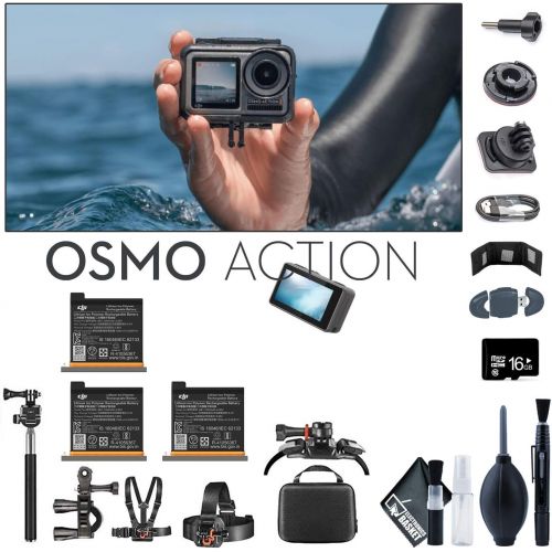 디제이아이 [아마존베스트]DJI Osmo Action 4K Camera + Monopod 70 + USB Card Reader + Osmo Action Battery x3 + 16GB Micro SD