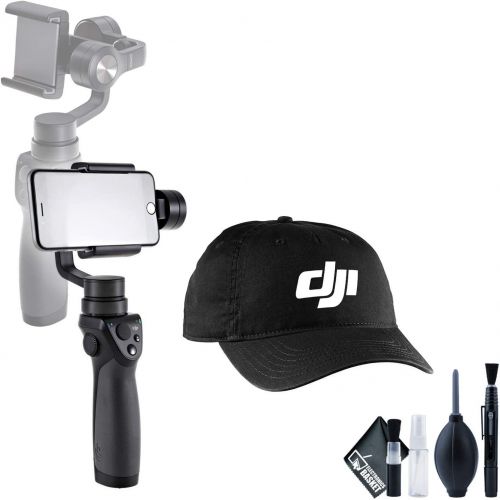 디제이아이 [아마존베스트]The DJI Osmo Mobile Gimbal Stabilizer + Cleaning Kit + DJI Baseball Cap (Black)