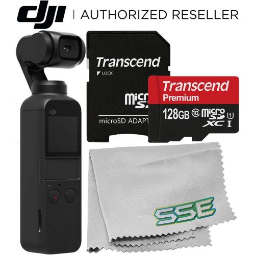 디제이아이 [아마존베스트]DJI Osmo Pocket Gimbal with Transcend Premium 128GB microSDXC Memory Card Bundle