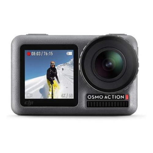 디제이아이 [아마존베스트]DJI Osmo Action 4K Camera Accessory Bundle with 64GB MicroSD, Case, Head and Chest Strap, Tripod + Much More